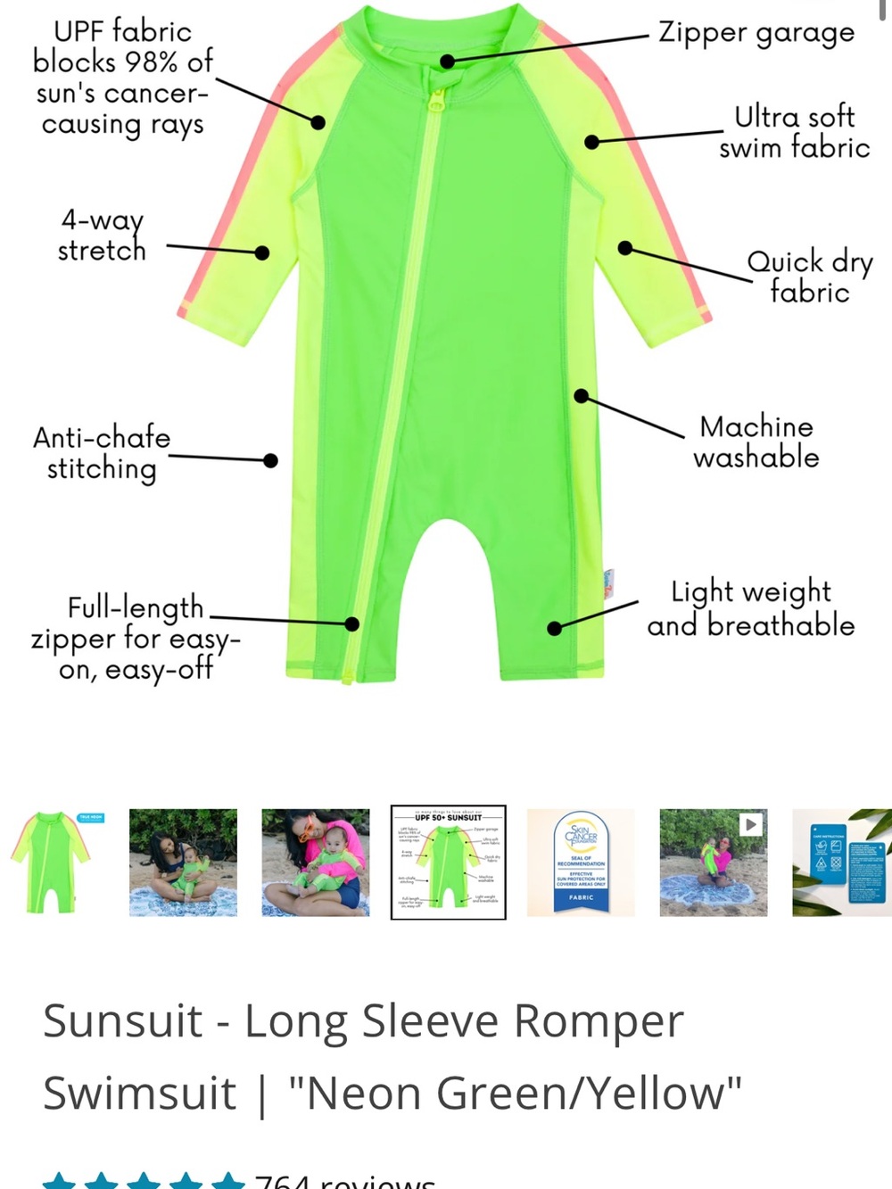 Neon Green and Bright Yellow Kids One-Piece Footies with Full Zip - Picture 7 of 7